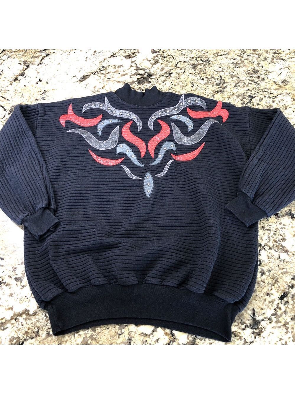 Size Small Rafael Womens Pullover Sweater Front Design Stretchy Comfy Warm TW